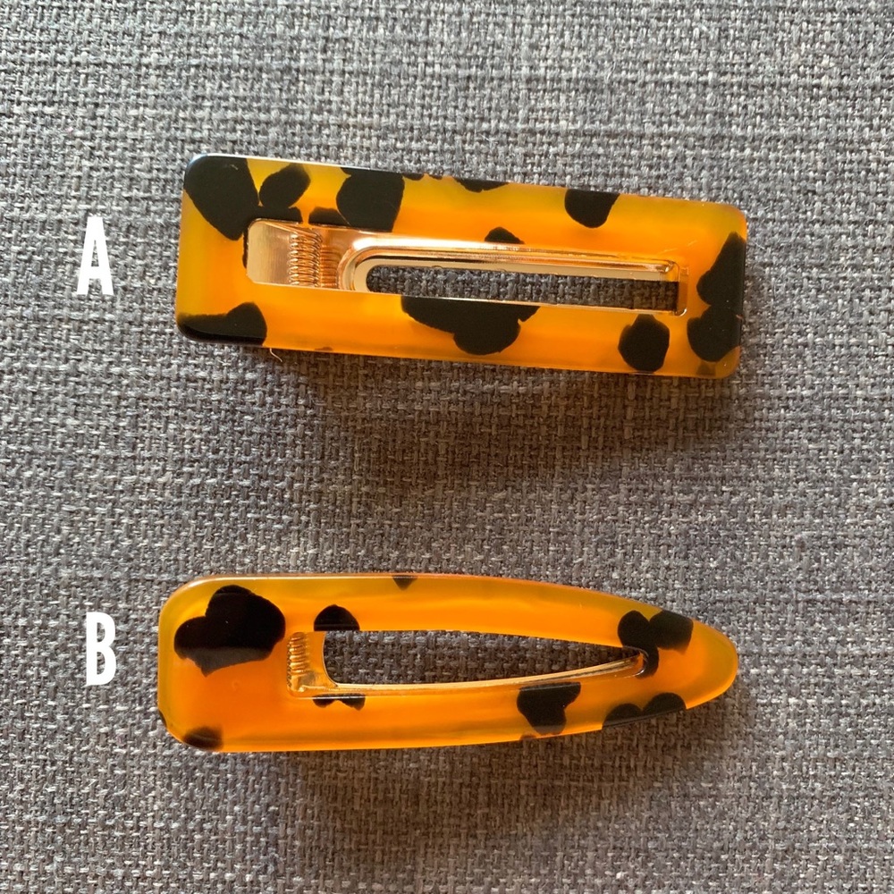 Marble Leopard Pattern Acrylic Hair Clip